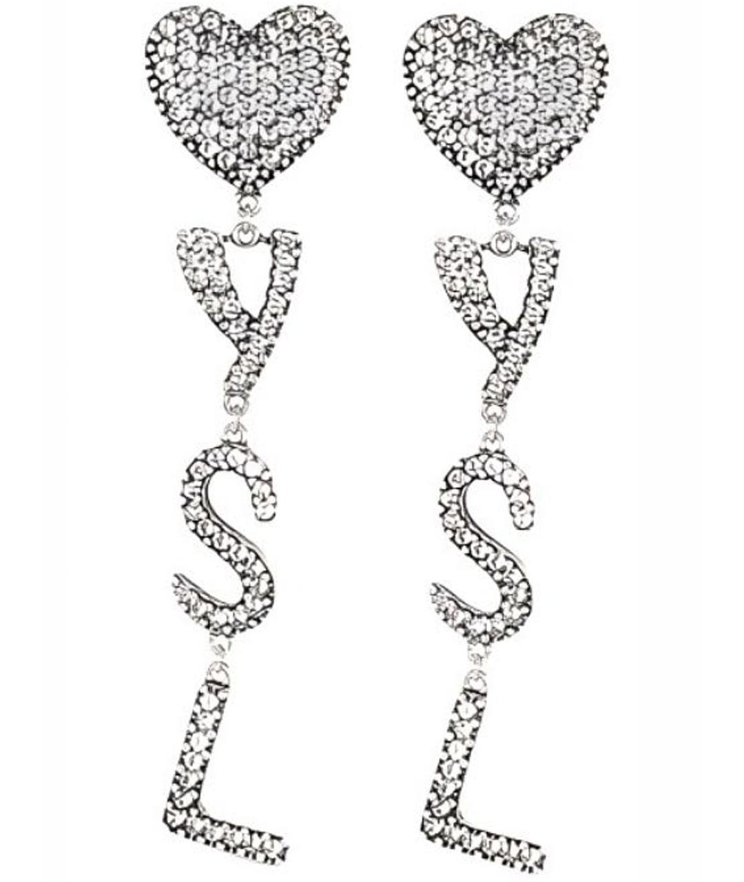 SAINT LAURENT Серебряные серьги, фото 1