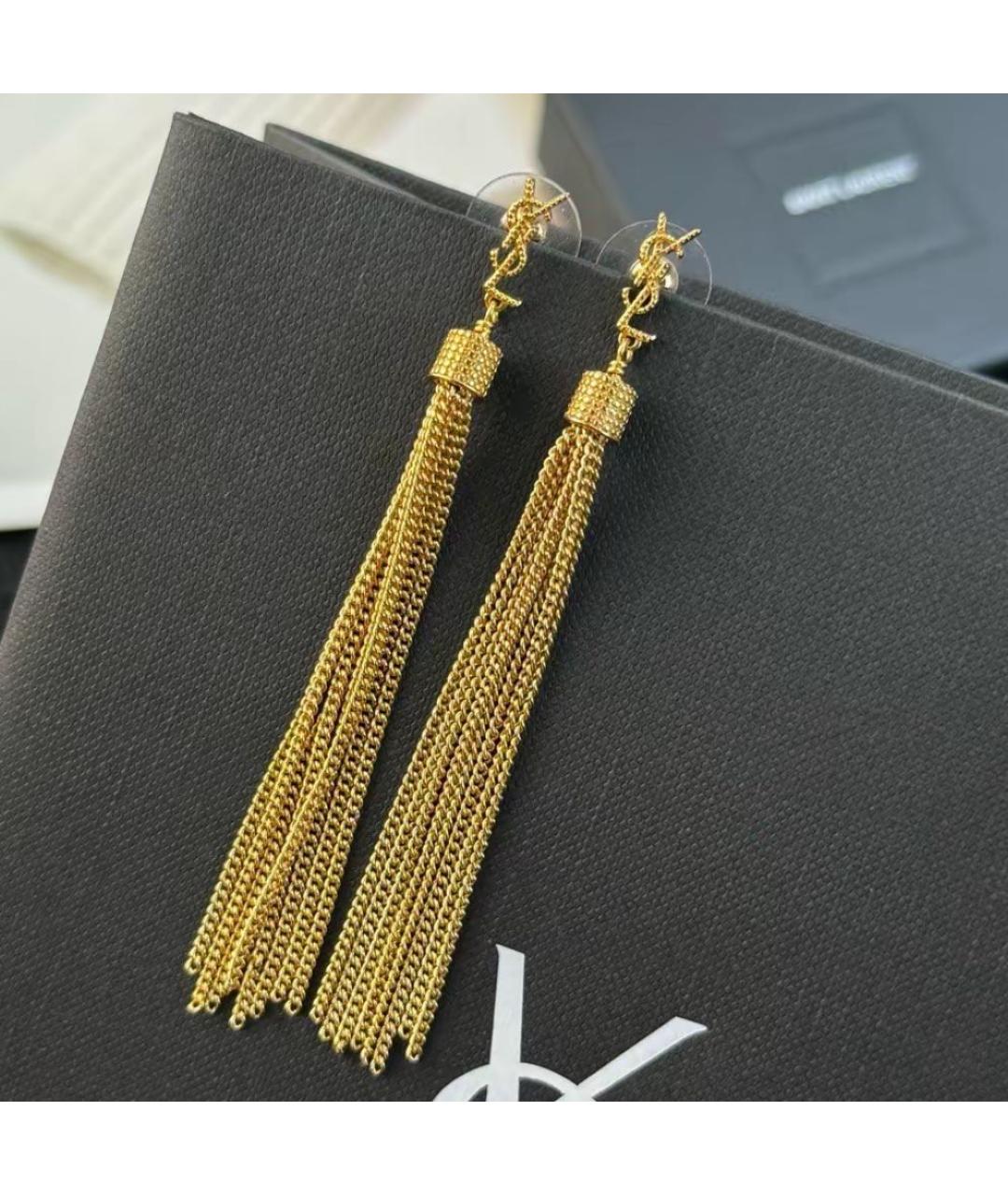 SAINT LAURENT Золотые серьги, фото 4