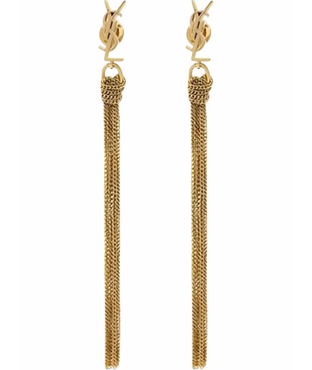 SAINT LAURENT Золотые серьги, фото 1