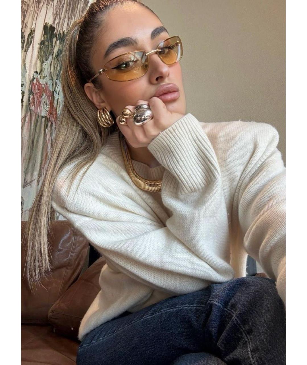 MIU MIU Коричневые металлические солнцезащитные очки, фото 4