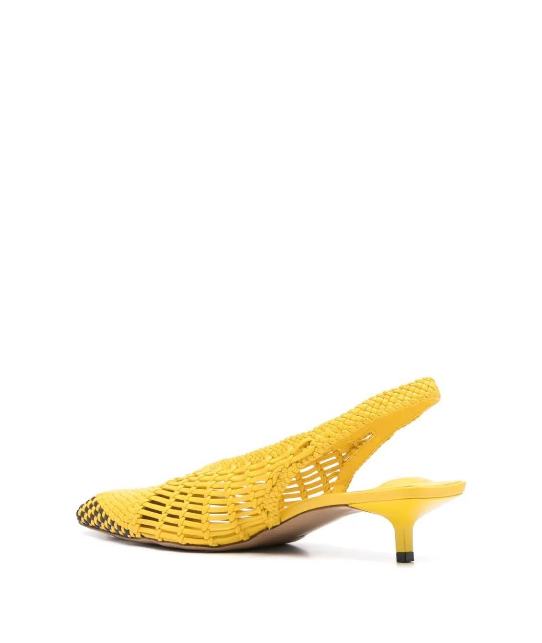 JACQUEMUS Желтые текстильные туфли, фото 3