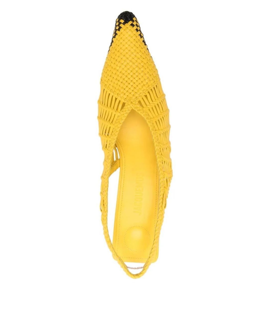 JACQUEMUS Желтые текстильные туфли, фото 4