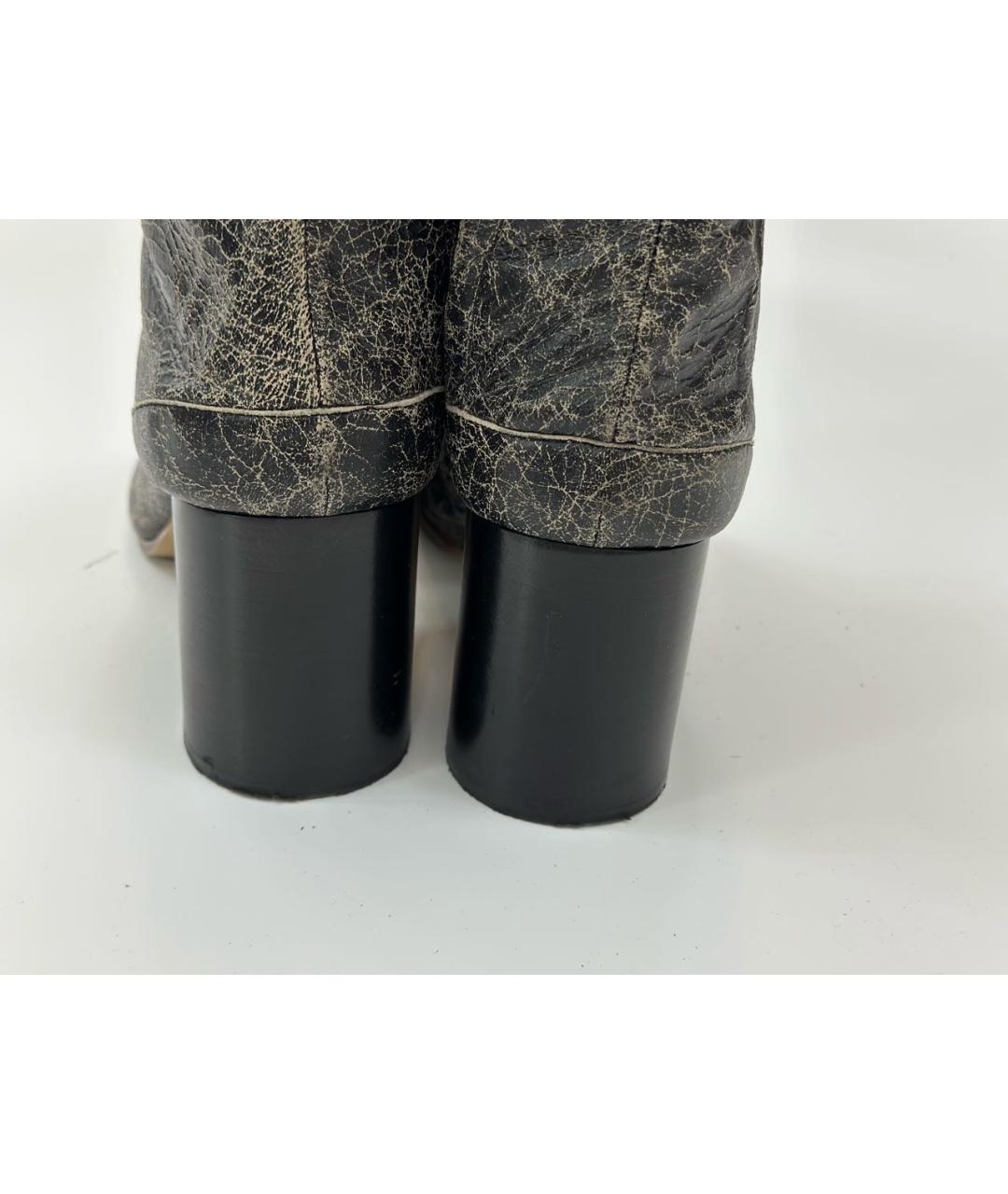 MAISON MARGIELA Коричневые кожаные ботильоны, фото 4