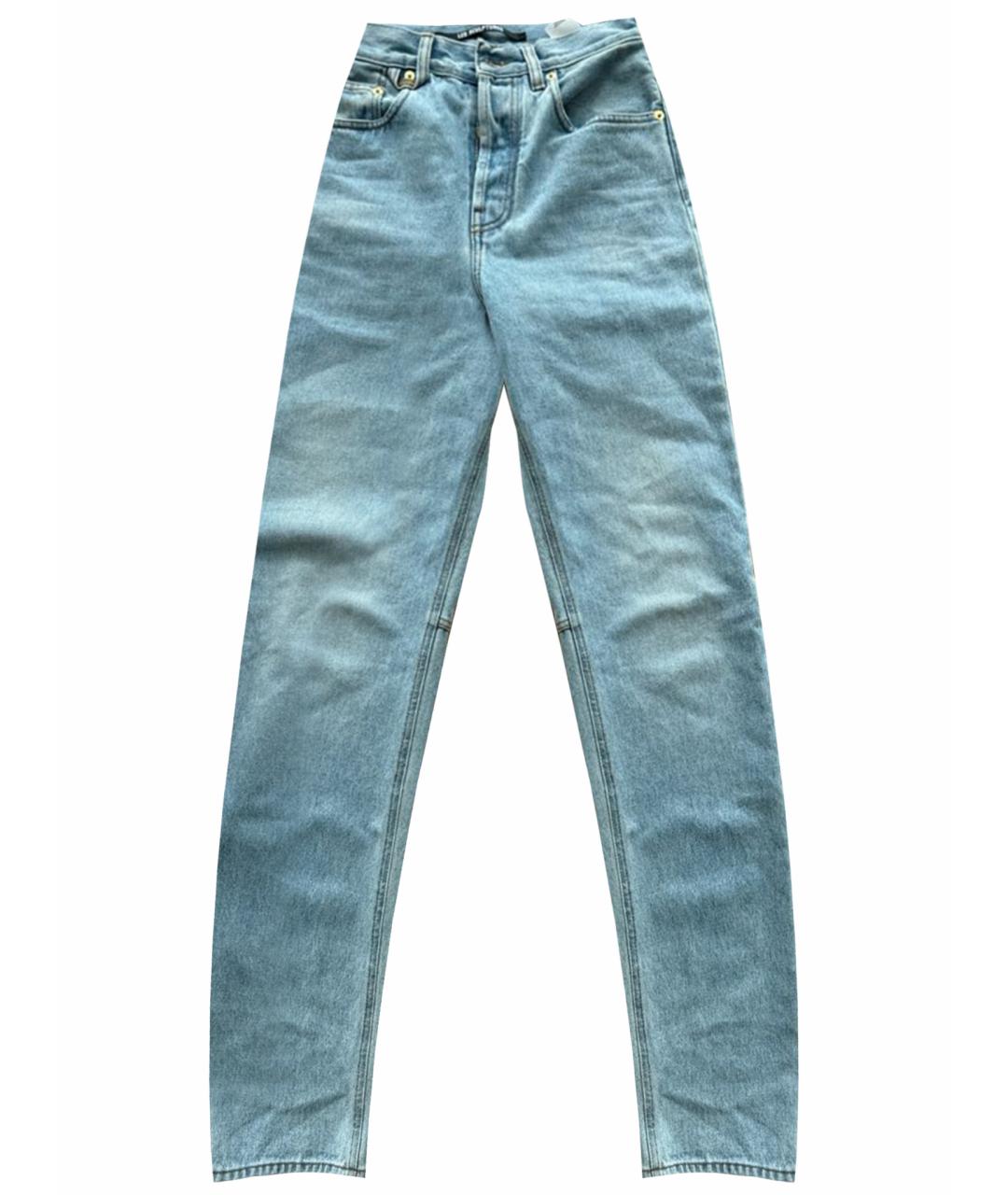 JACQUEMUS Голубые хлопковые прямые джинсы, фото 1