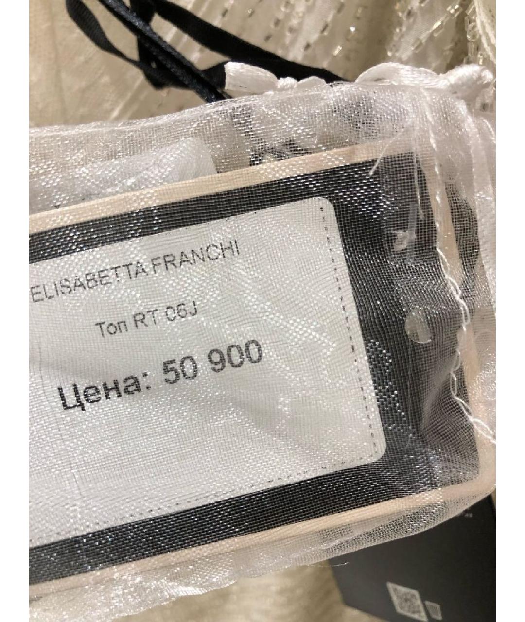 ELISABETTA FRANCHI Белая вискозная майка, фото 7