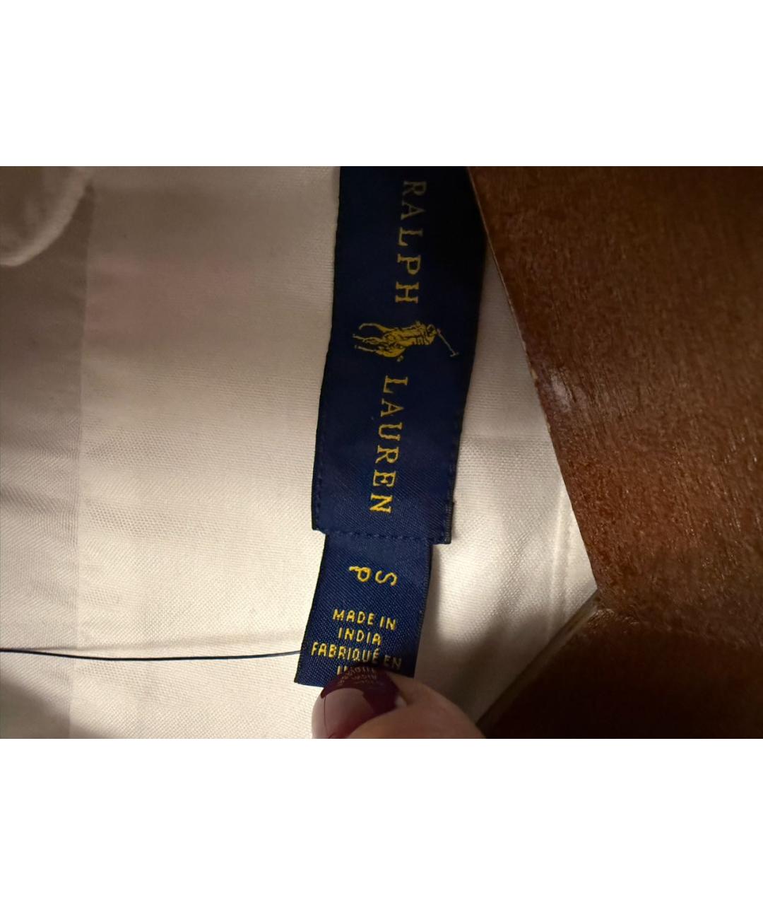 POLO RALPH LAUREN Белая хлопковая рубашка, фото 3