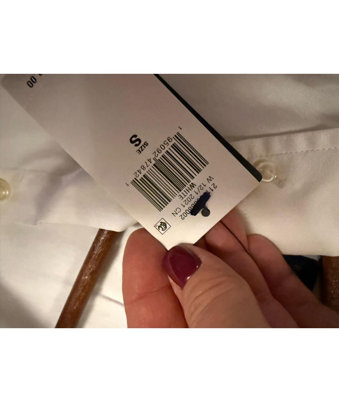 POLO RALPH LAUREN Белая хлопковая рубашка, фото 4