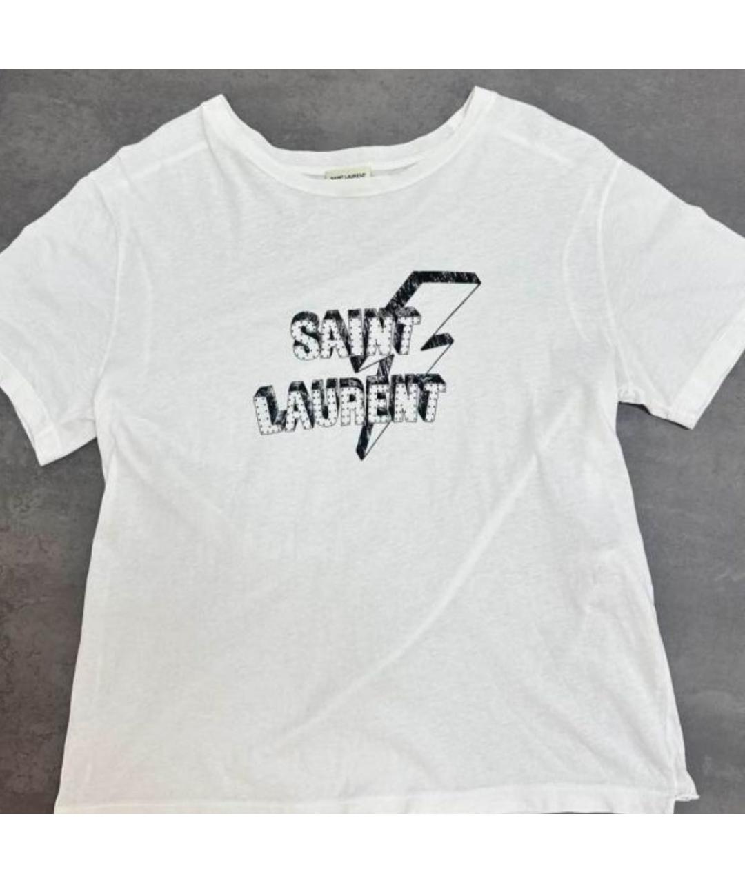 SAINT LAURENT Белая футболка, фото 5