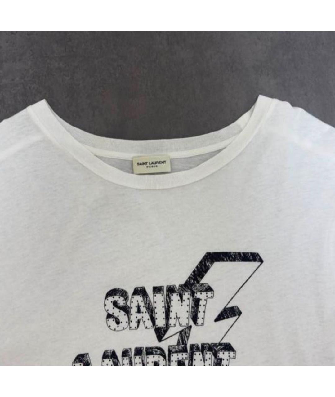 SAINT LAURENT Белая футболка, фото 3
