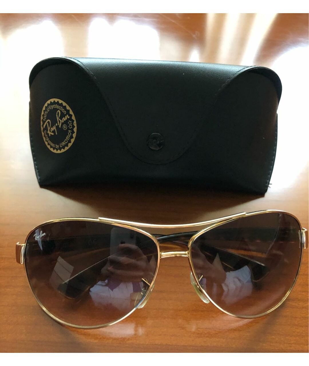 RAY BAN Коричневые солнцезащитные очки, фото 3