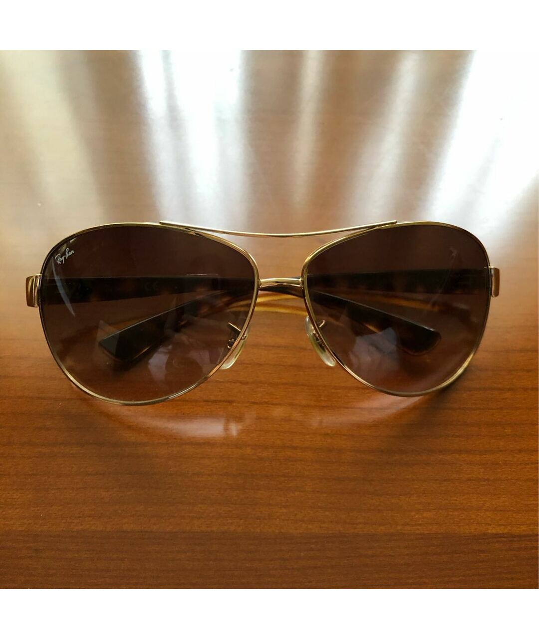 RAY BAN Коричневые солнцезащитные очки, фото 4