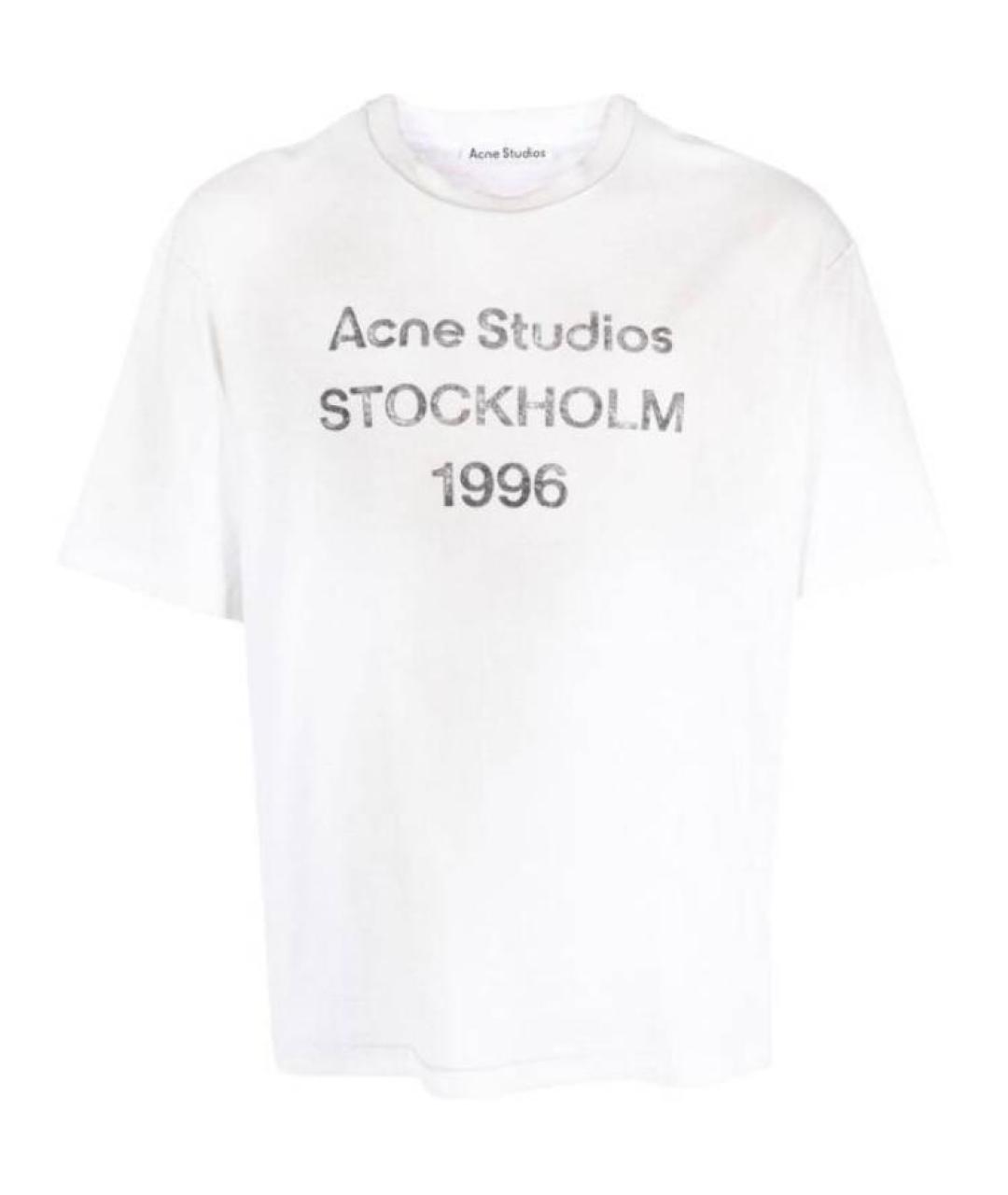 ACNE STUDIOS Белая хлопковая футболка, фото 1