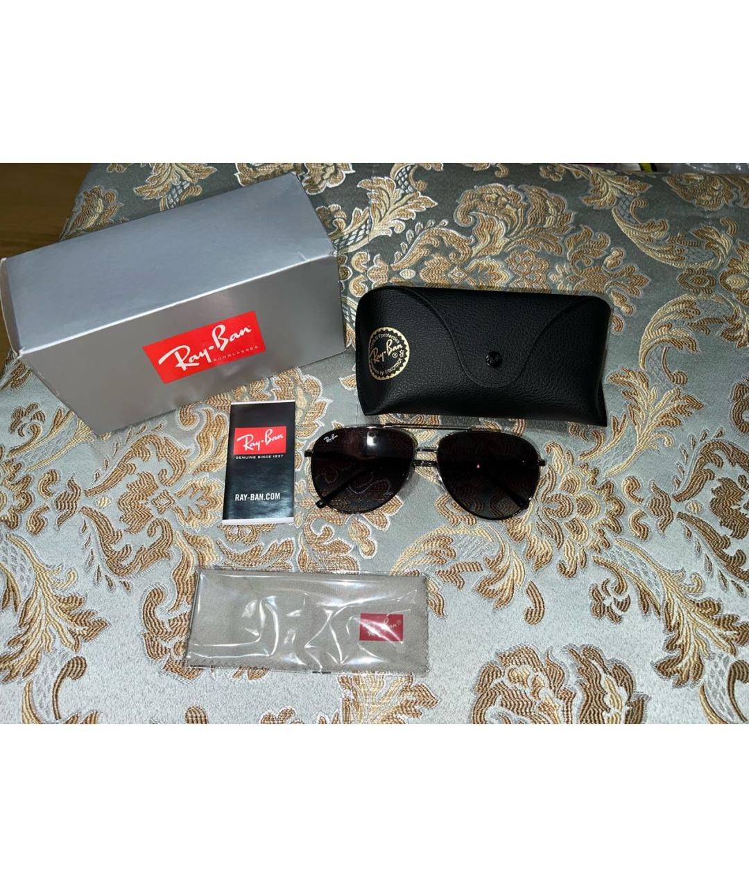 RAY BAN Серые металлические солнцезащитные очки, фото 3