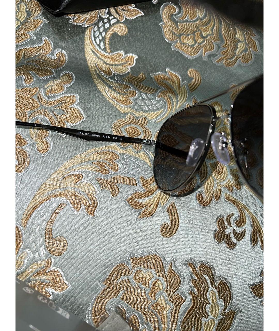 RAY BAN Серые металлические солнцезащитные очки, фото 6