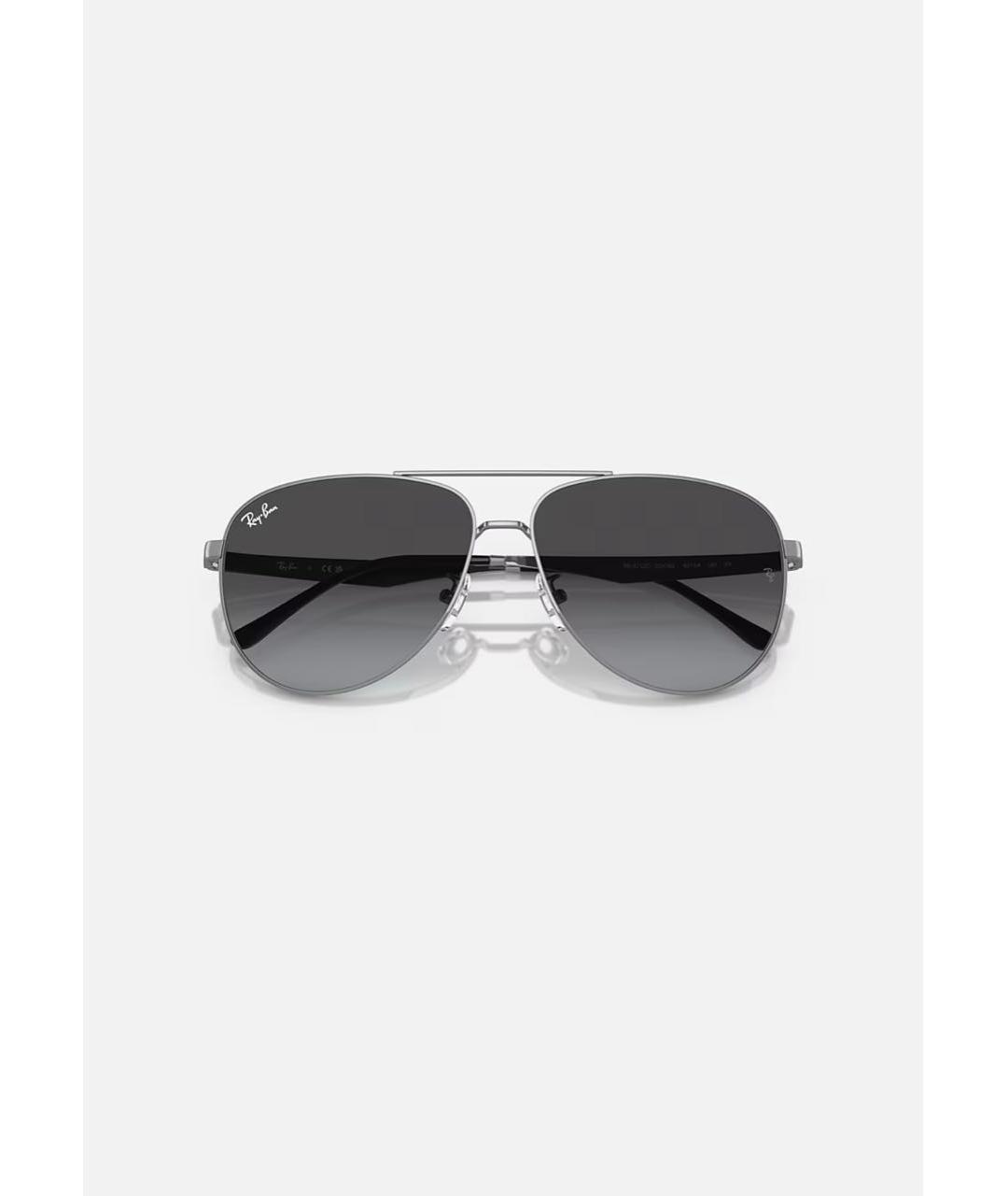 RAY BAN Серые металлические солнцезащитные очки, фото 9