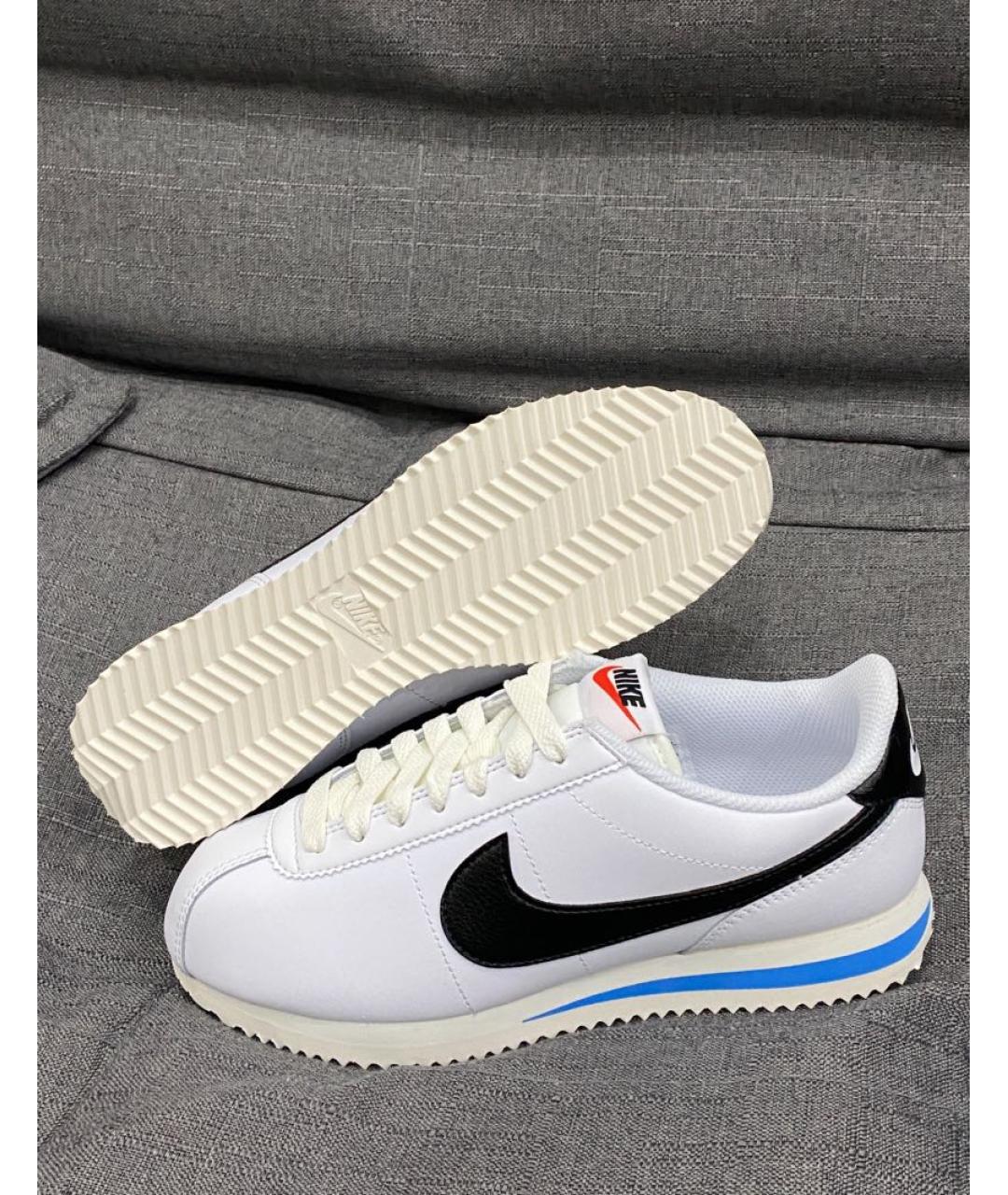 NIKE Белые кожаные низкие кроссовки / кеды, фото 7