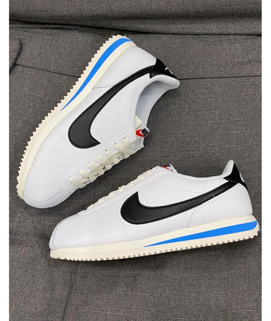NIKE Белые кожаные низкие кроссовки / кеды, фото 6