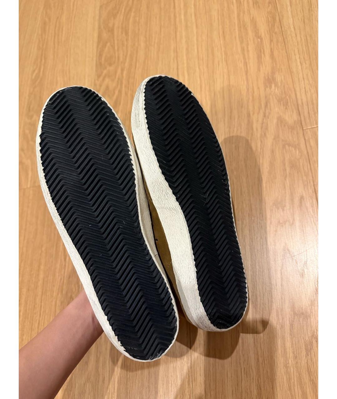 GOLDEN GOOSE DELUXE BRAND Коричневые замшевые низкие кроссовки / кеды, фото 6