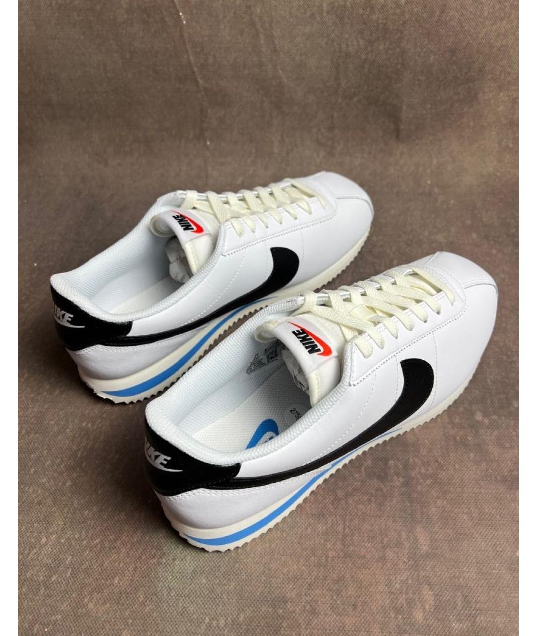 NIKE Белые кожаные низкие кроссовки / кеды, фото 6