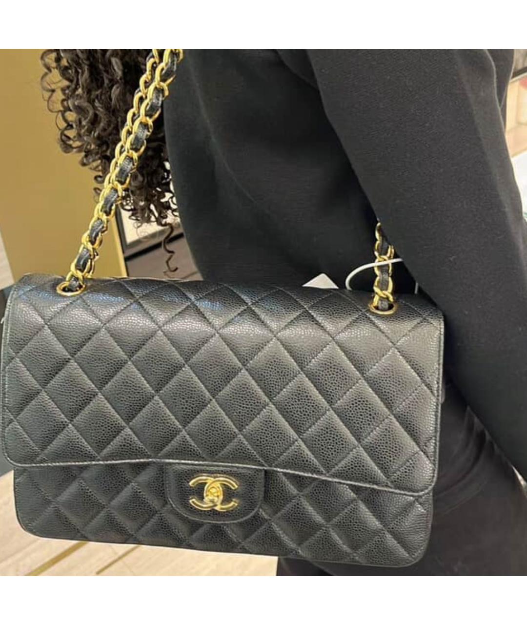 CHANEL Черная кожаная сумка через плечо, фото 3