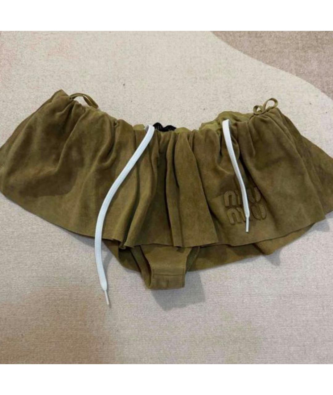 MIU MIU Зеленые шорты, фото 5