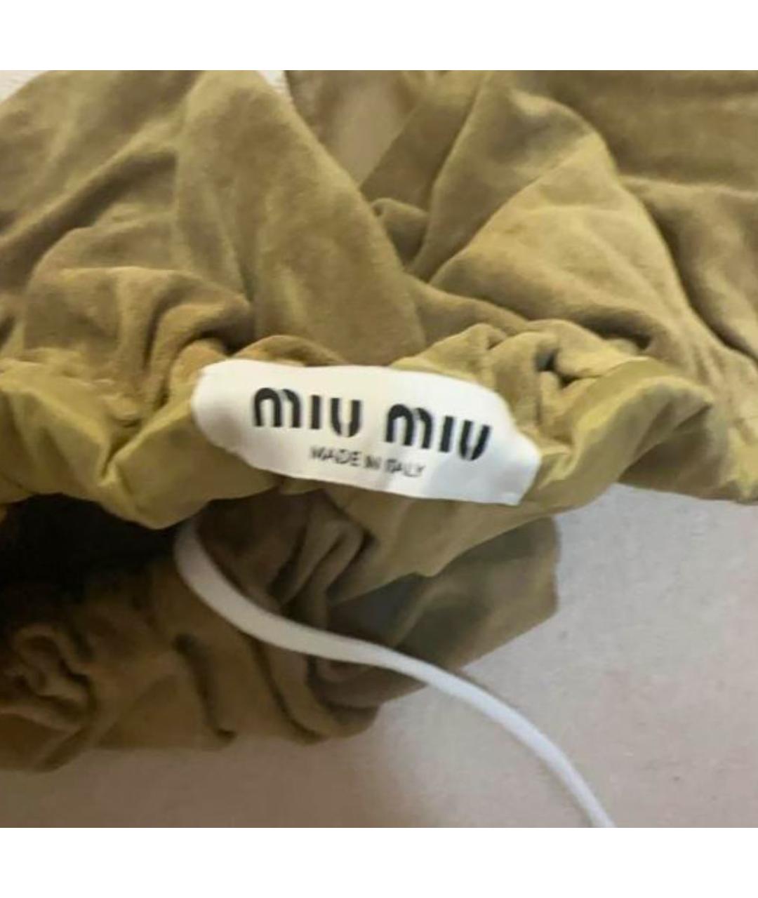 MIU MIU Зеленые шорты, фото 3
