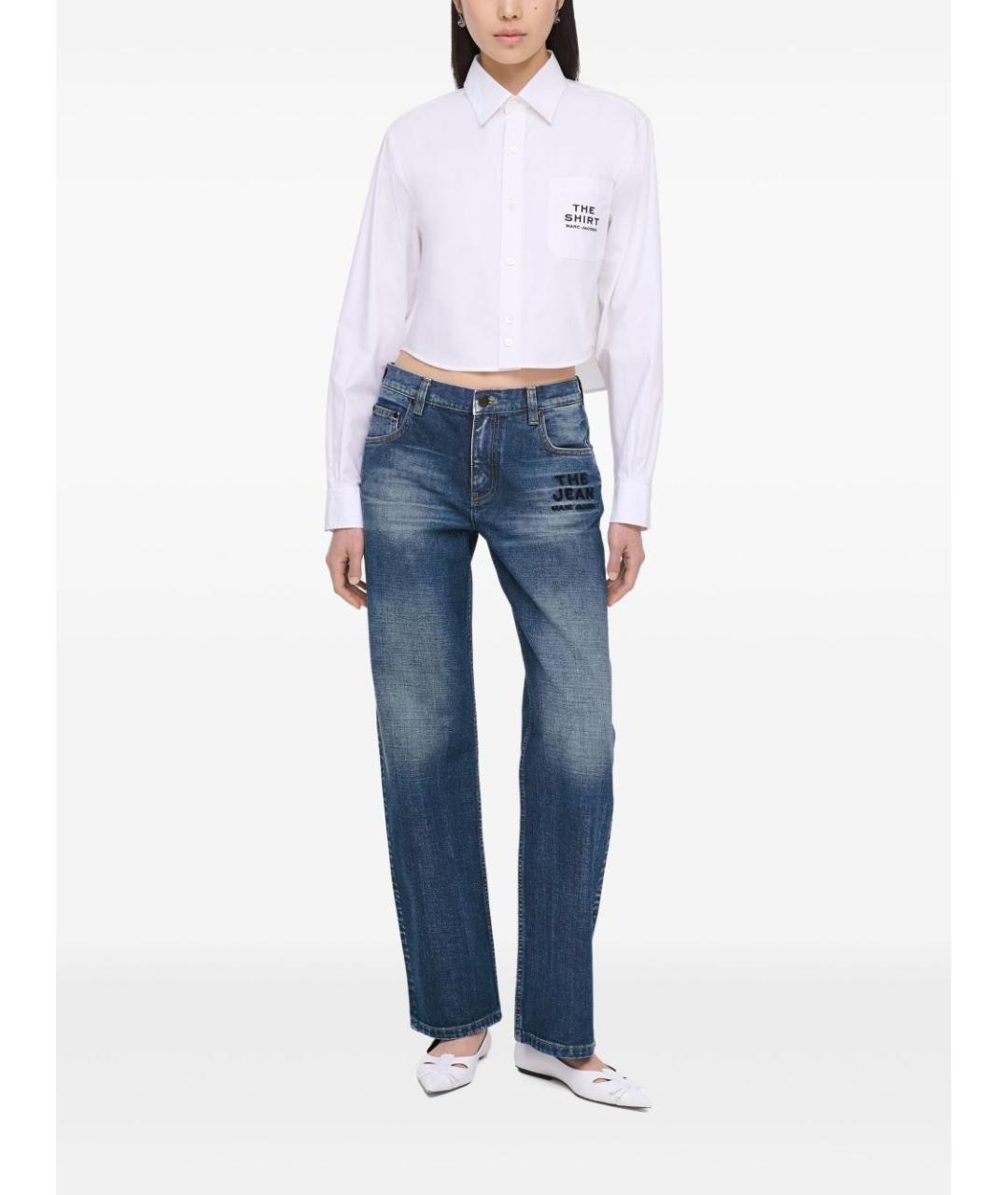 MARC JACOBS Синие хлопковые прямые джинсы, фото 4
