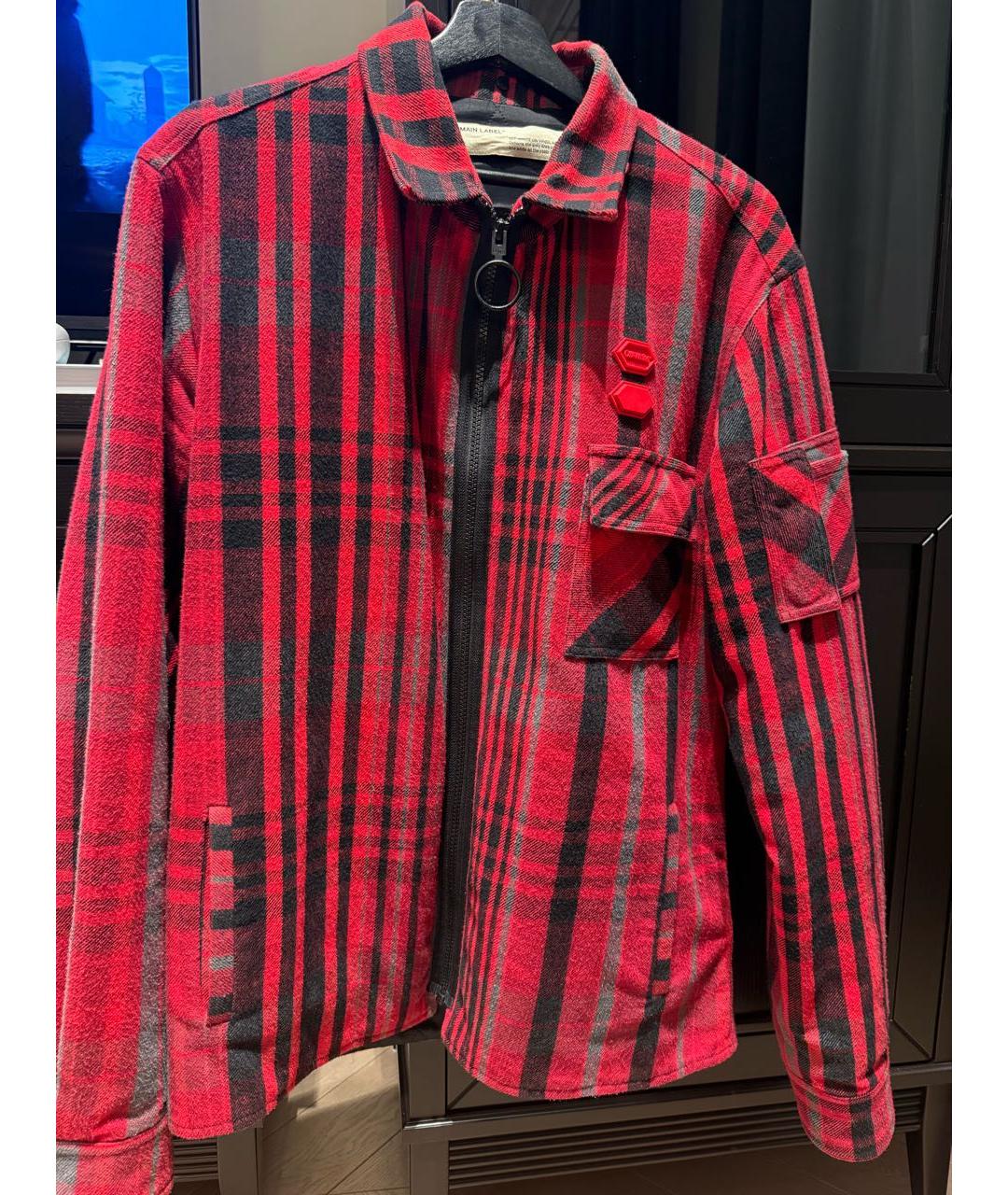 OFF-WHITE Красная хлопковая куртка, фото 5