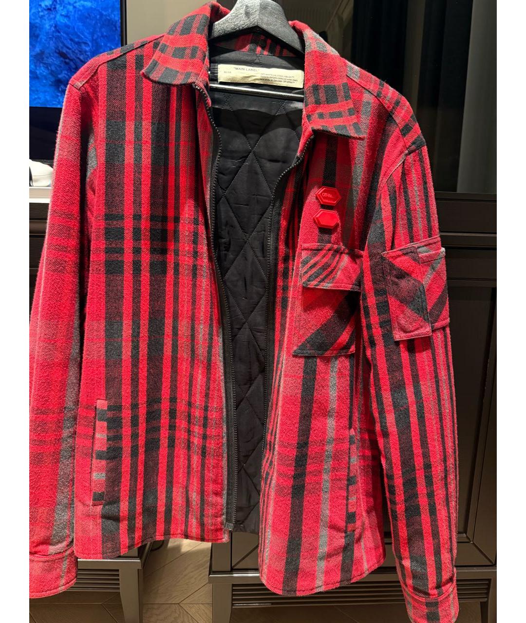OFF-WHITE Красная хлопковая куртка, фото 2