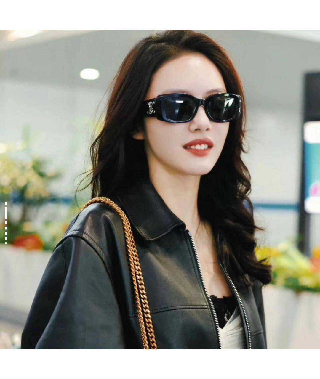 CELINE Черные пластиковые солнцезащитные очки, фото 4