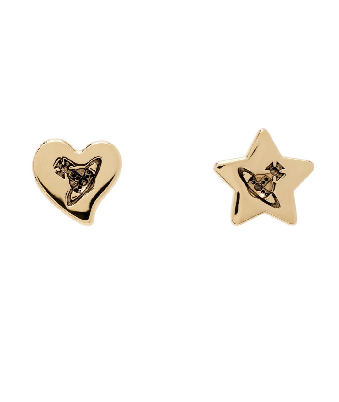 VIVIENNE WESTWOOD Золотые латунные серьги, фото 1