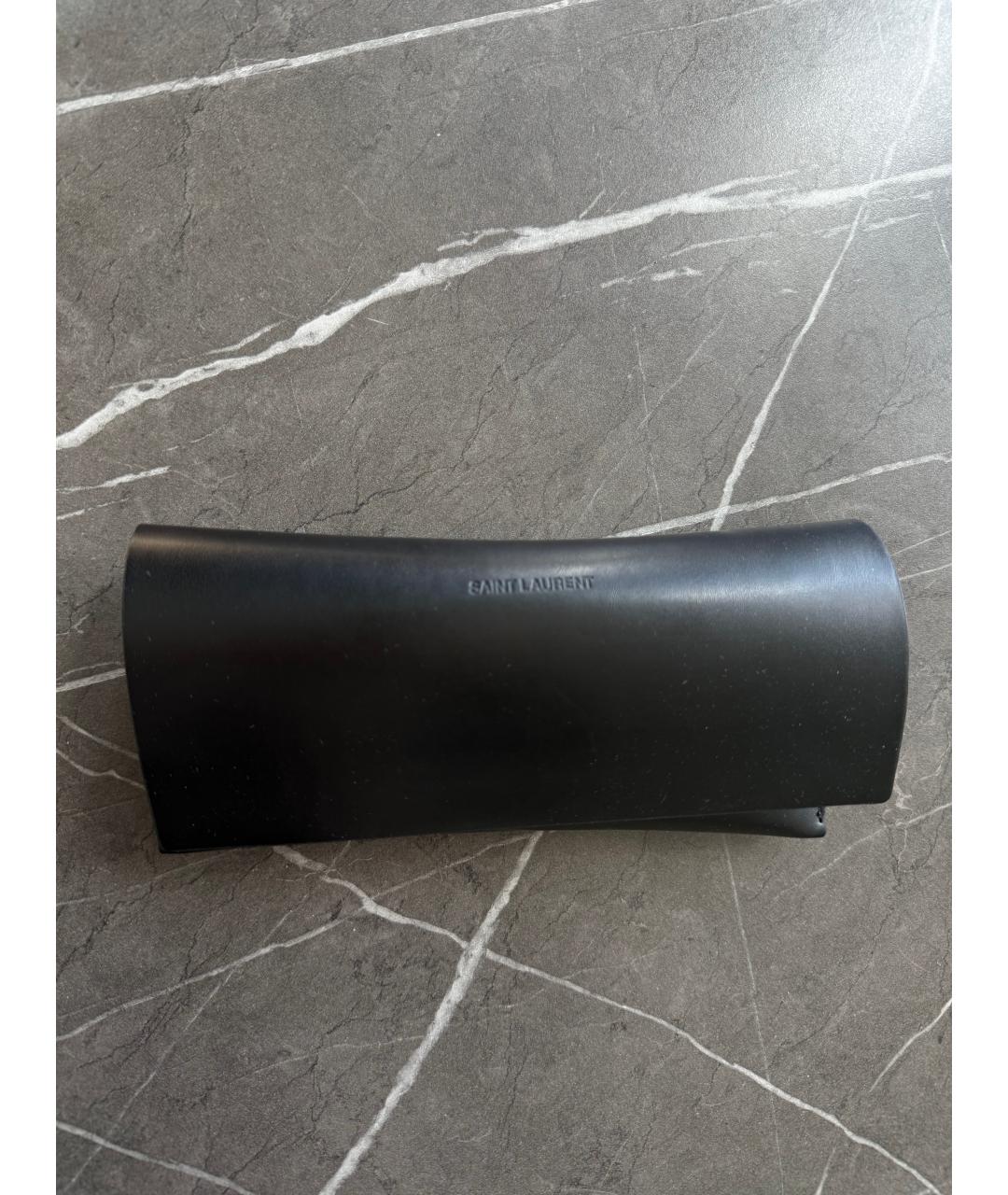 SAINT LAURENT Коричневые пластиковые солнцезащитные очки, фото 4
