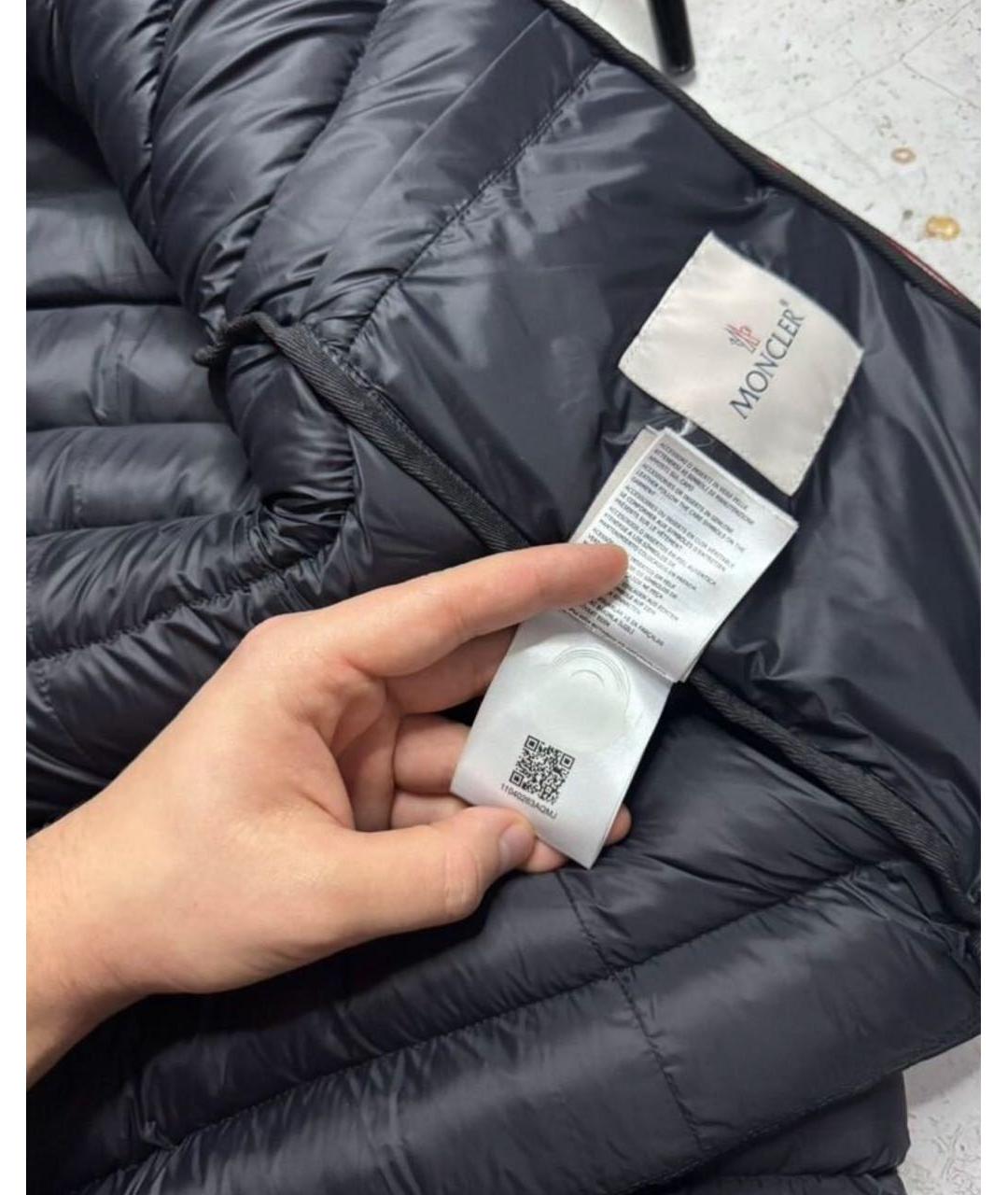 MONCLER Черный пуховик, фото 6