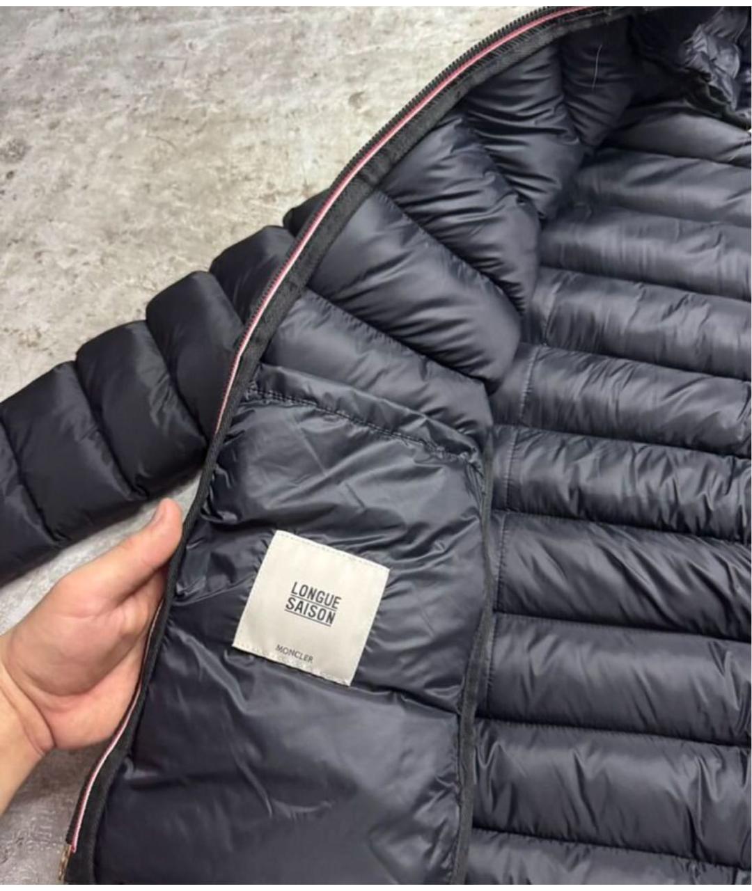 MONCLER Черный пуховик, фото 7