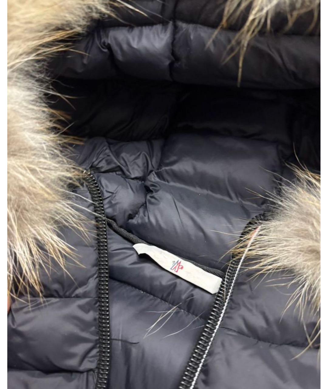 MONCLER Черный пуховик, фото 3