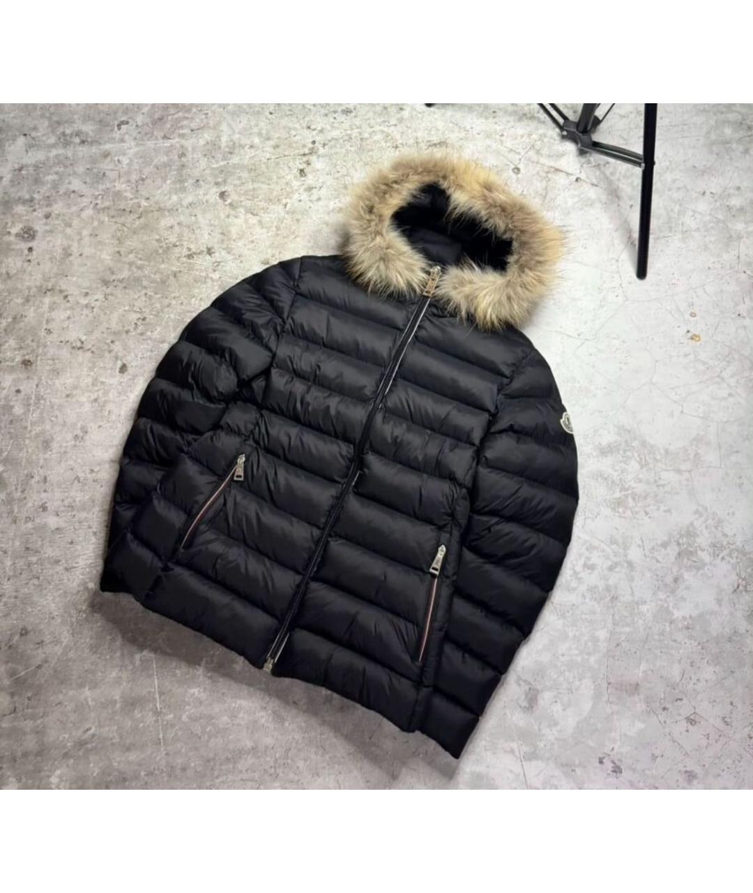 MONCLER Черный пуховик, фото 2
