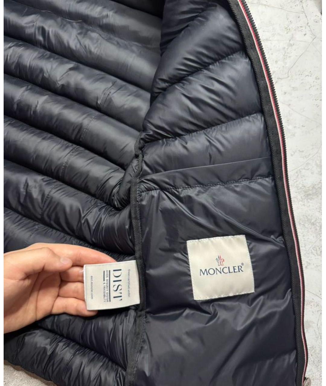 MONCLER Черный пуховик, фото 5