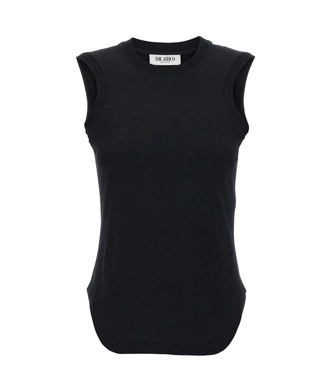 THE ATTICO Черная хлопковая майка, фото 1