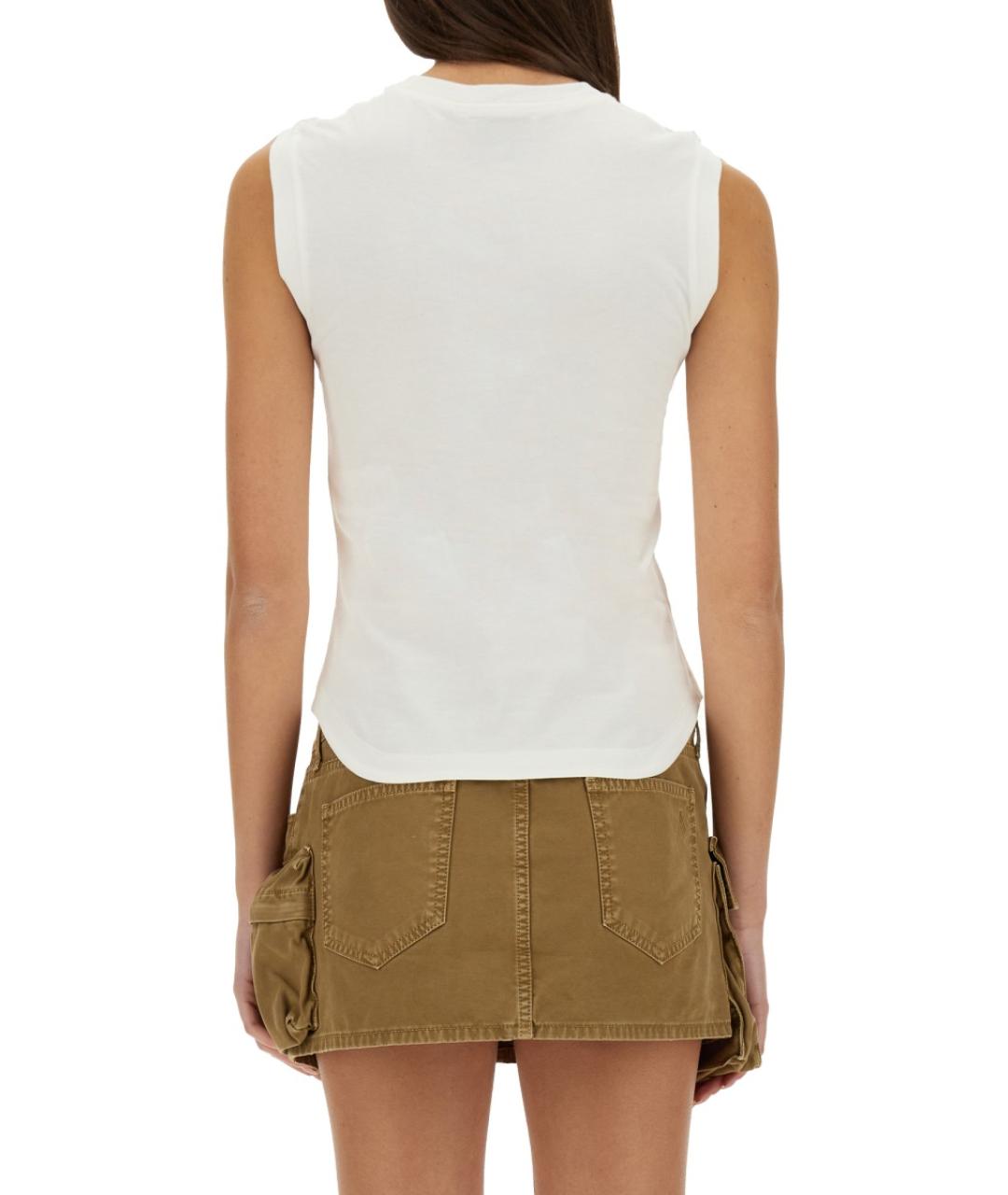 THE ATTICO Белая хлопковая футболка, фото 3