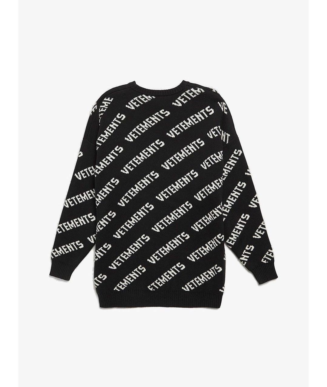 VETEMENTS Черный шерстяной джемпер / свитер, фото 2