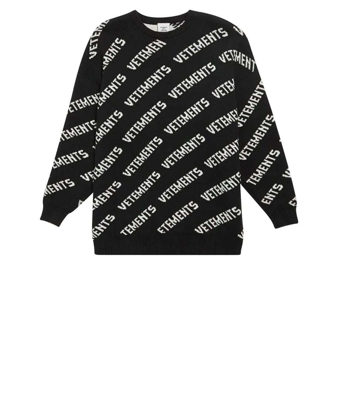 VETEMENTS Черный шерстяной джемпер / свитер, фото 1