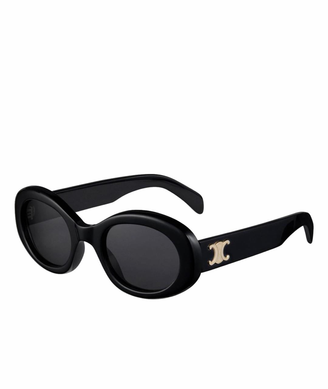 CELINE Черные пластиковые солнцезащитные очки, фото 4