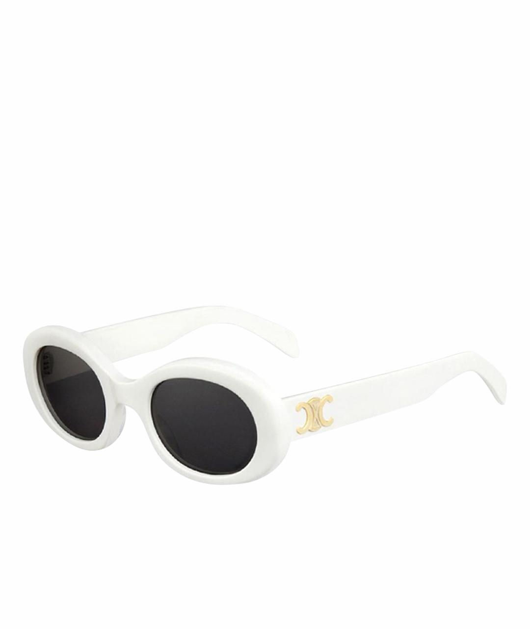 CELINE Белые пластиковые солнцезащитные очки, фото 1