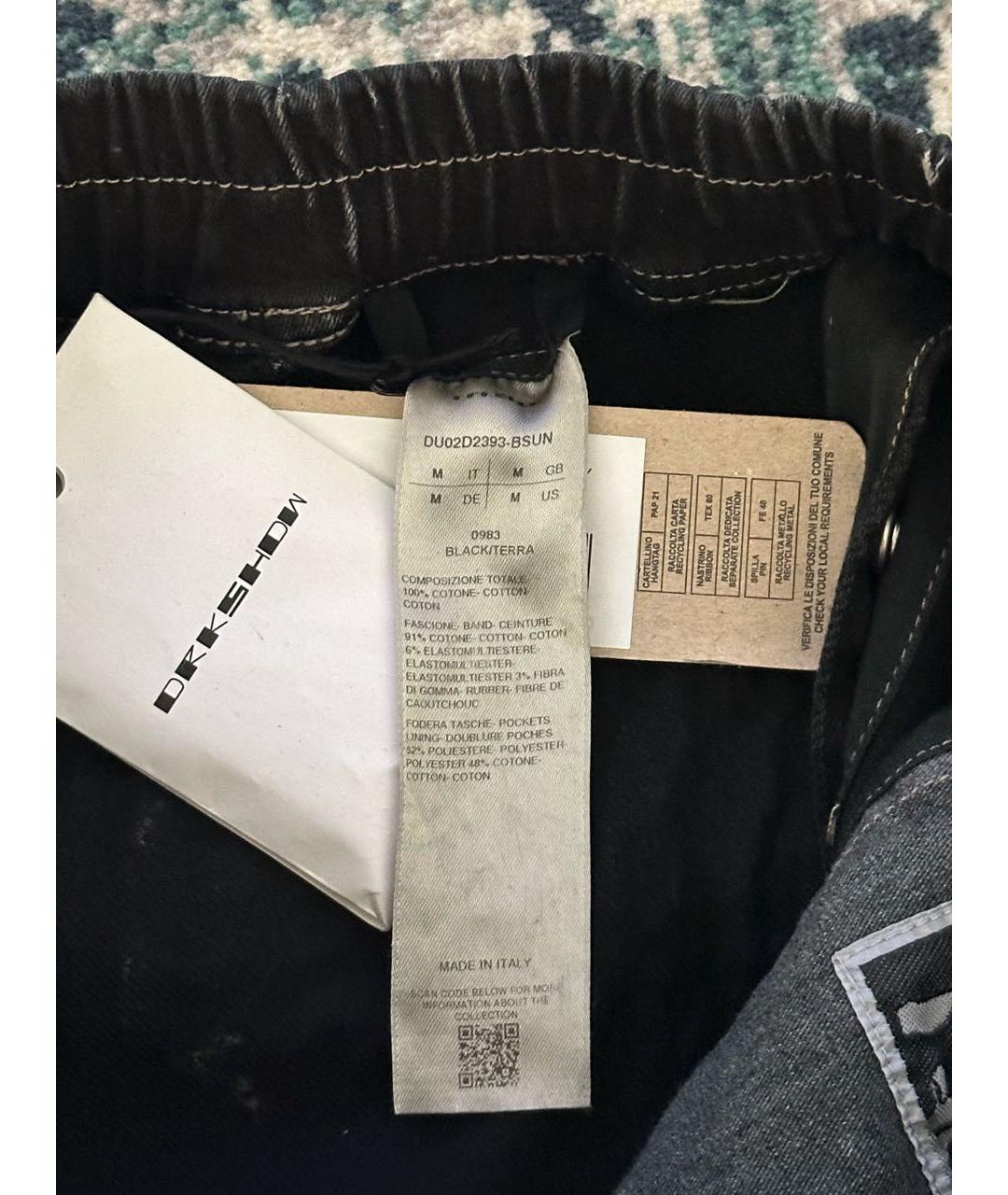 RICK OWENS DRKSHDW Мульти хлопковые повседневные брюки, фото 5