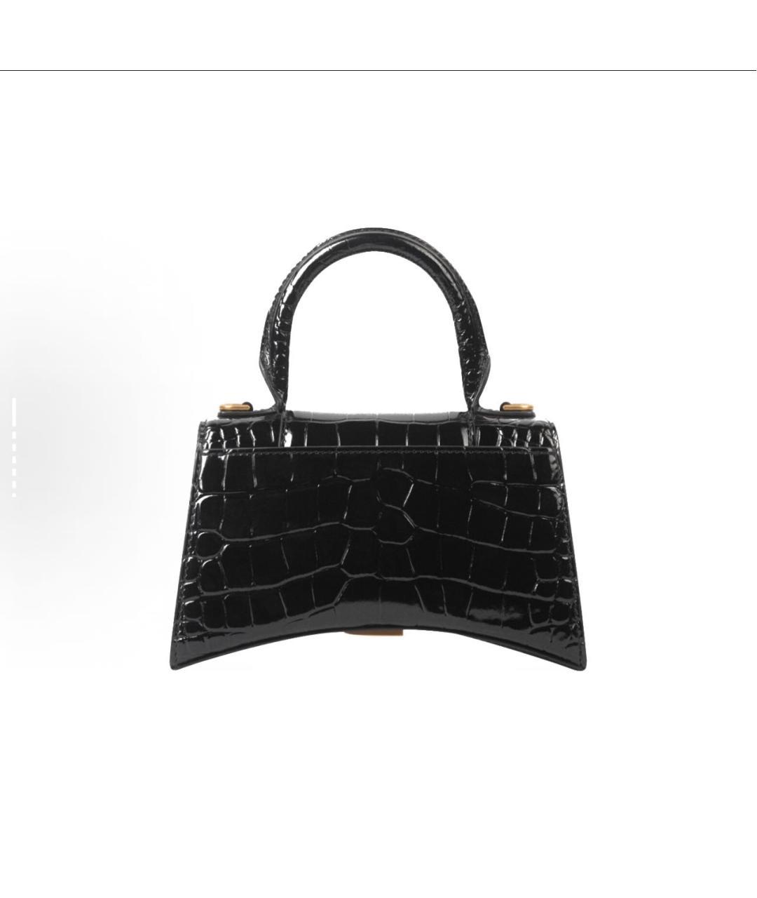 BALENCIAGA Черная кожаная сумка с короткими ручками, фото 2
