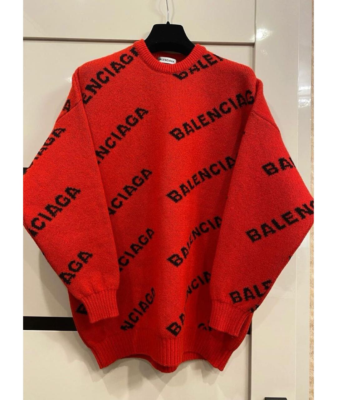 BALENCIAGA Красный шерстяной джемпер / свитер, фото 5