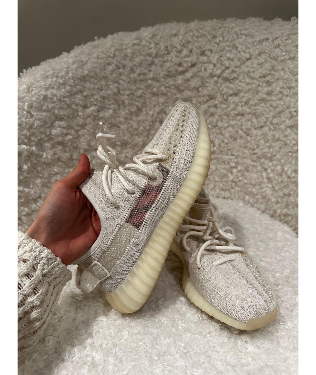 ADIDAS YEEZY Белые текстильные кроссовки, фото 9