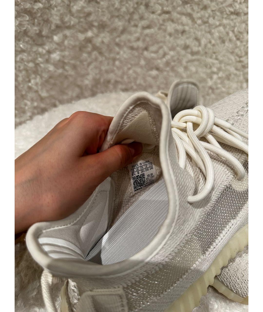 ADIDAS YEEZY Белые текстильные кроссовки, фото 6