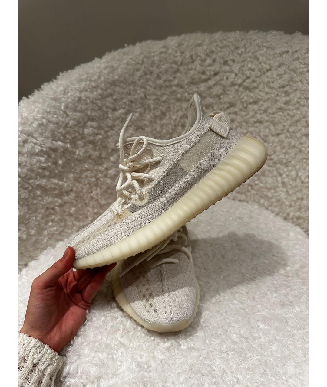 ADIDAS YEEZY Белые текстильные кроссовки, фото 8