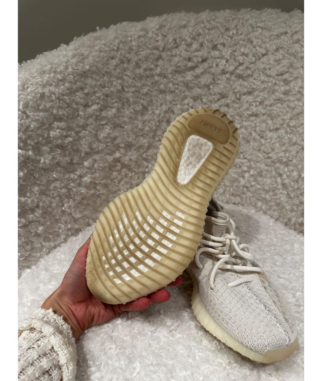 ADIDAS YEEZY Белые текстильные кроссовки, фото 7